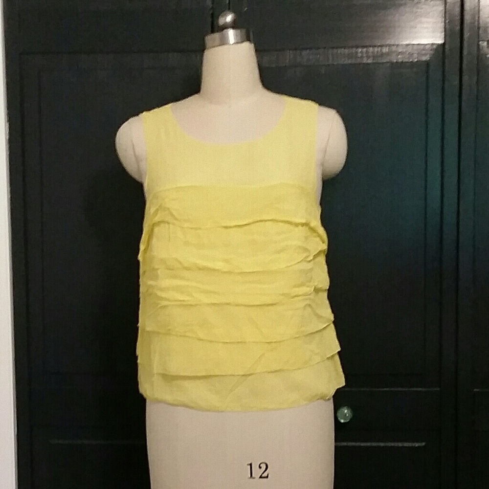 Victoria Secret Yellow Silk Top